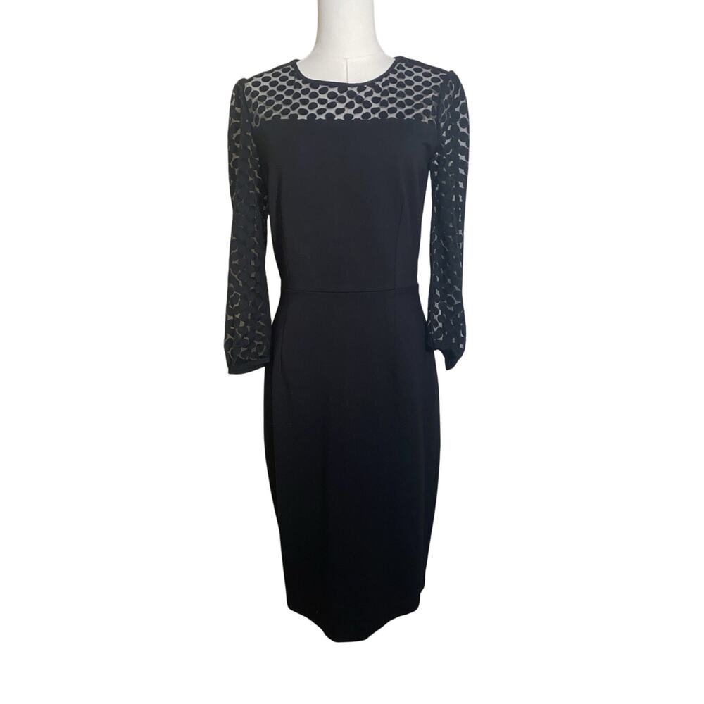 Boden Black Lace Detail Mini Dress